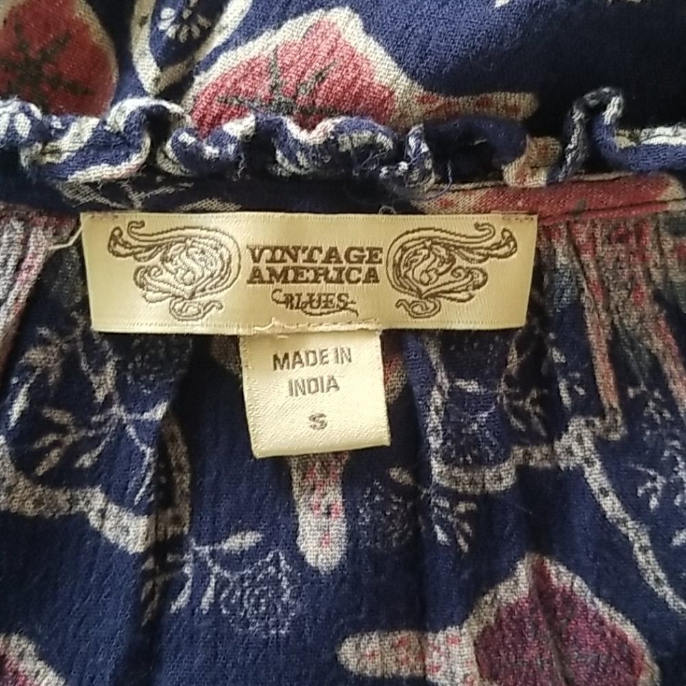 Vintage American Blues Women's top Size S 📦 - Picture 3 of 5